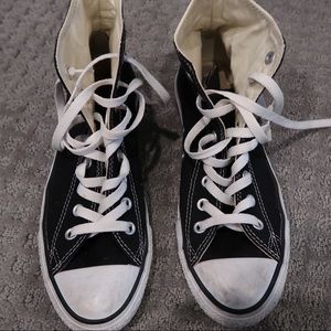 black, converse high tops